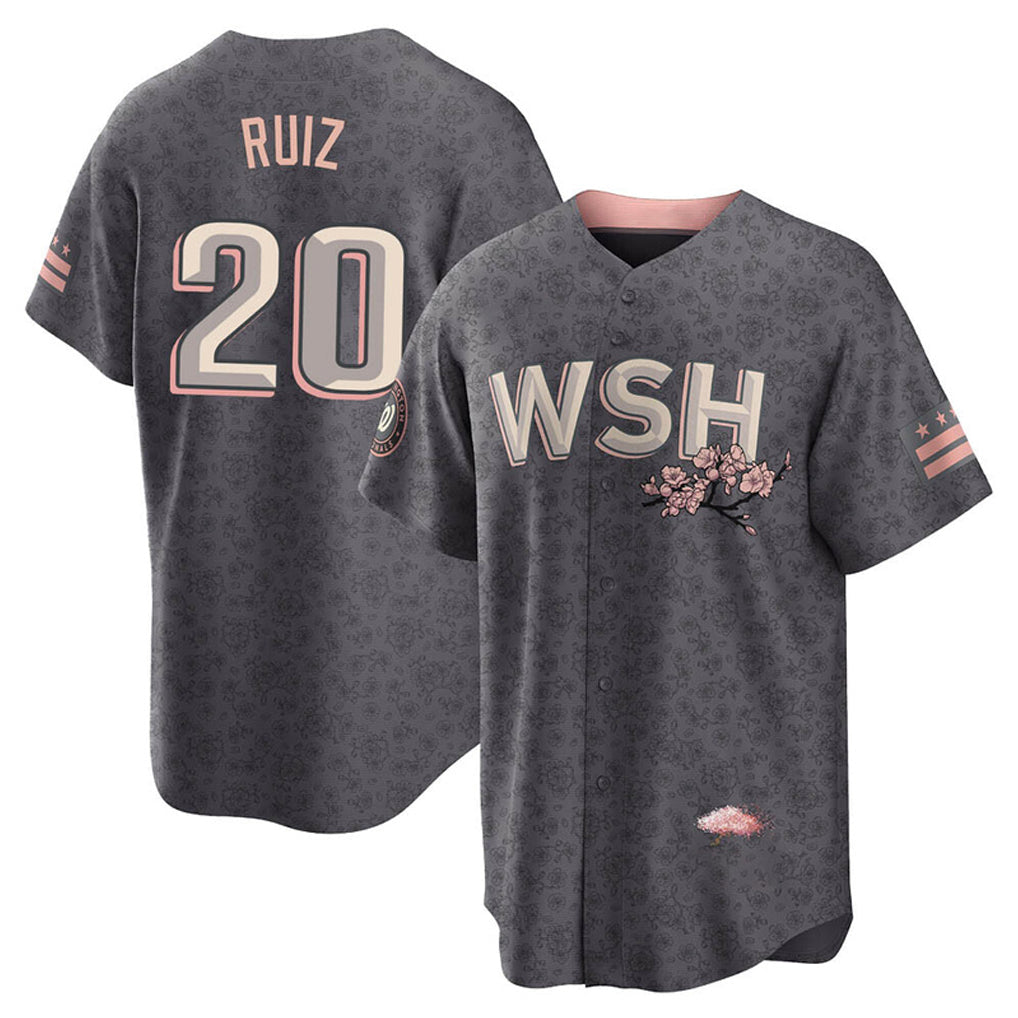 W.Nationals #20 Keibert Ruiz Player Gray City Connect Stitched Jerseys