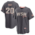 W.Nationals #20 Keibert Ruiz Player Gray City Connect Gdoa Stitched Jerseys