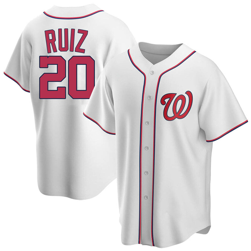 W.Nationals #20 Keibert Ruiz Player White Game Gdoa Stitched Jerseys