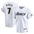 H.Astros #7 Craig Biggio Player White Throwback Cooperstown Collection Limited Gdoa Stitched Jerseys