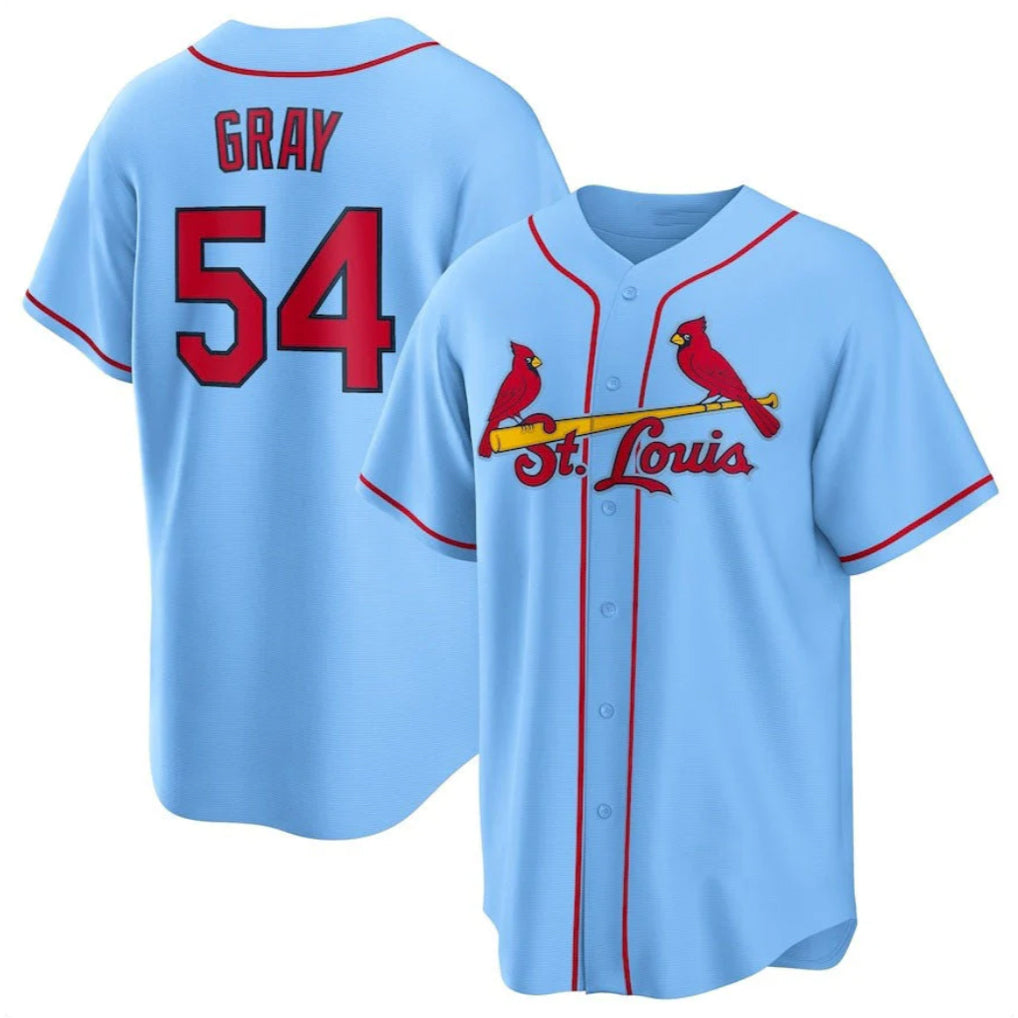 St. Louis Cardinals #54 Sonny Gray Player Light Blue Home Game Stitched Jerseys