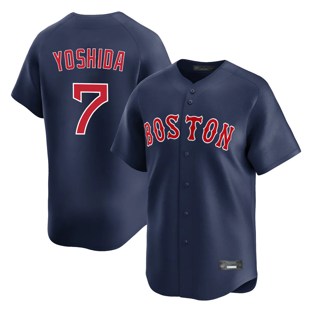 B.Red Sox #7 Masataka Yoshida Player Navy Limited Home Game Gdoa Stitched Jerseys
