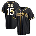 P.Pirates #15 Oneil Cruz Player Black Fashion Out Home Game Stitched Jerseys