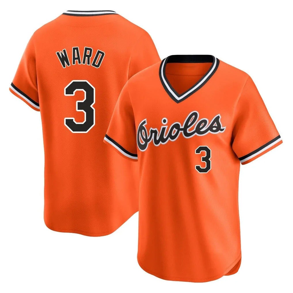 B.Orioles #3 Taylor Ward Player Orange T-shirt Limited Home Game Gdoa Stitched Jerseys