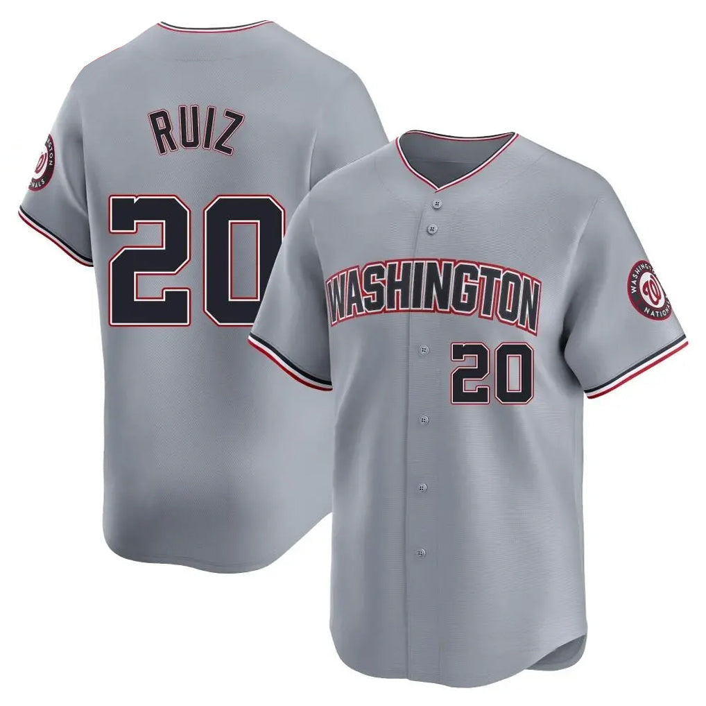 W.Nationals #20 Keibert Ruiz Player Gray City Connect Elite Alternate Stitched Jerseys