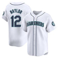 S.Mariners #12 Josh Naylor Player White Home Limited Stitched Jerseys