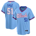 A.Braves #51 Chris Sale player Powder Blue 2026 City Connect T shirt Stitched Jerseys