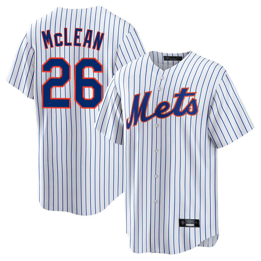 NY.Mets #26 Nolan McLean Player White Home Game Stitched Jerseys