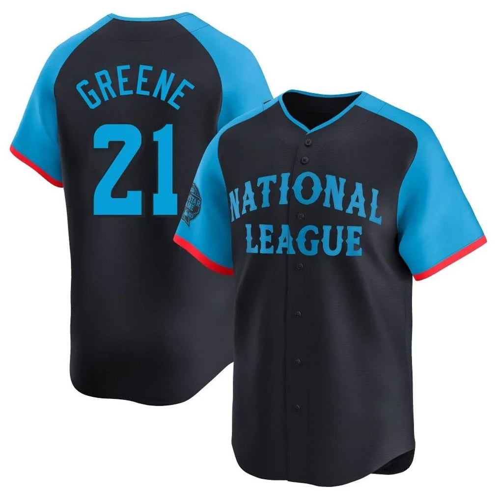 C.Reds #21 Hunter Greene Player Navy Limited National League All-Star Game Gdoa Stitched Jerseys