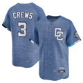 W.Nationals #3 Dylan Crews player Blue Limited City Connect Gdoa Gdoa Stitched Jerseys