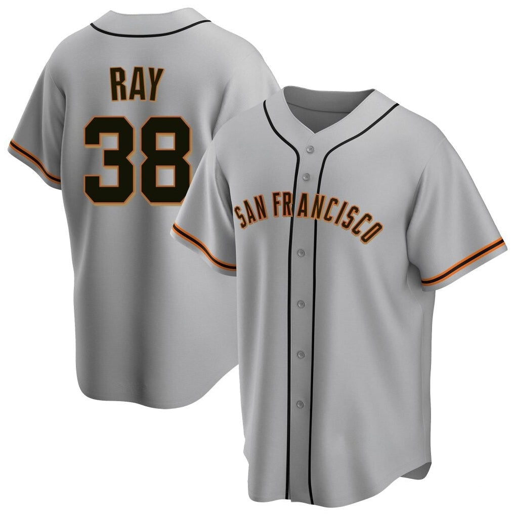 SF.Giants #38 Robbie Ray Player Gray Home Game Stitched Jerseys