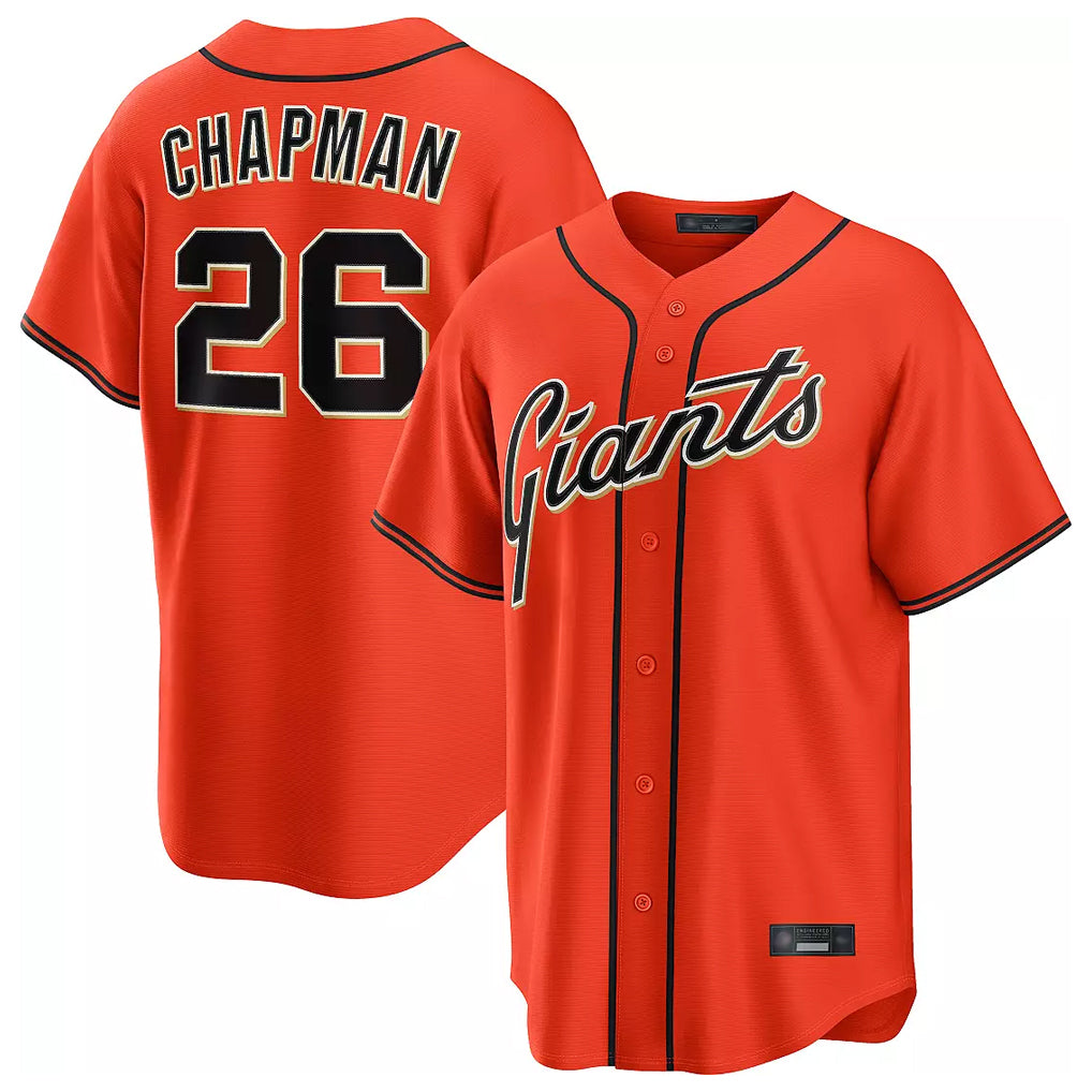 SF.Giants #26 Matt Chapman Player Orange Home Game Stitched Jerseys