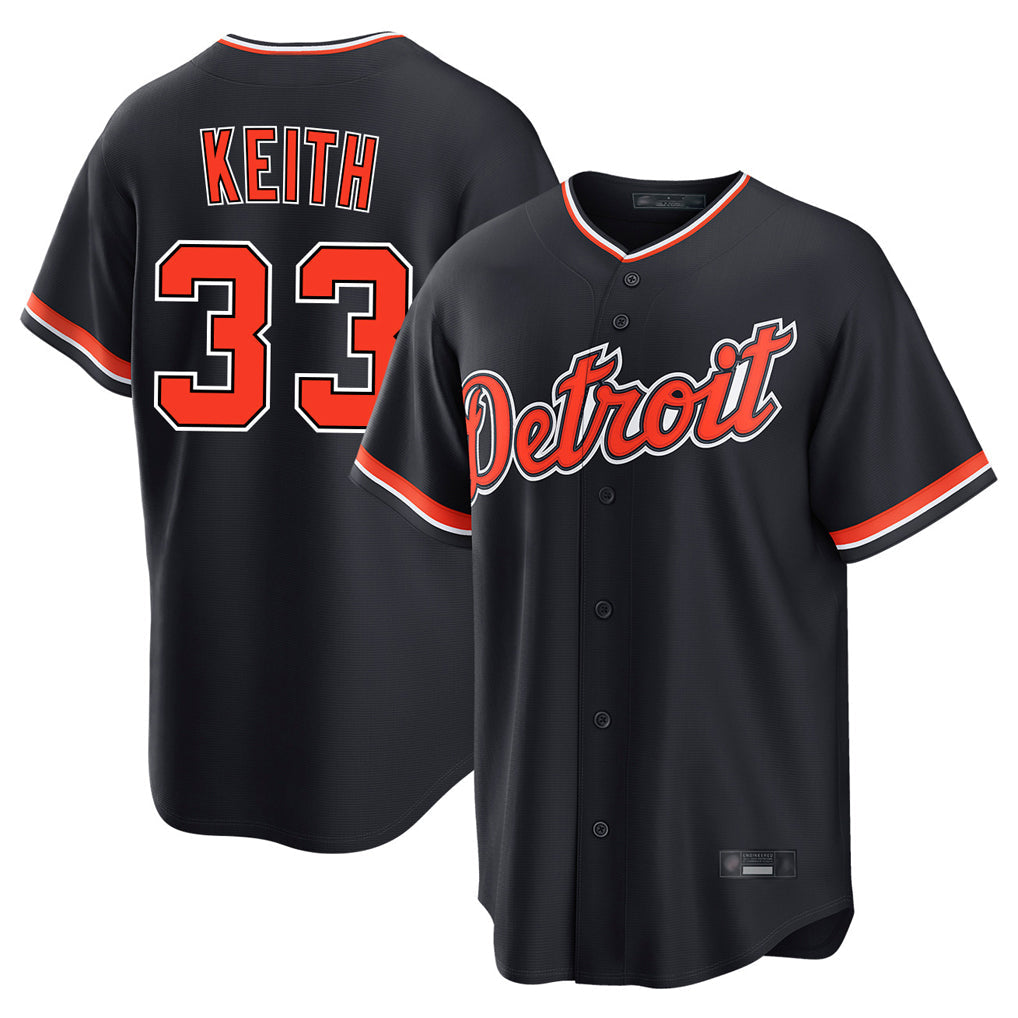 D.Tigers #33 Colt Keith Player Navy Home Game Gdoa Stitched Jerseys