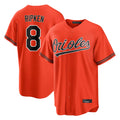 B.Orioles #8 Cal Ripken Player Orange Home Game Gdoa Stitched Jerseys