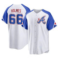A.Braves #66 Grant Holmes Player White Replica City Connect Stitched Jerseys
