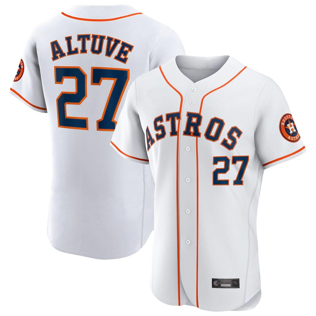 H.Astros #27 Jose Altuve Player White Limited Elite Home Gdoa Stitched Jerseys