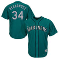 S.Mariners #34 Felix Hernandez Player Teal Majestic Cool Base Limited Stitched Jerseys
