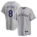 C.Rockies #8 Ryan Ritter Player Gray Game Home Gdoa Stitched Jerseys
