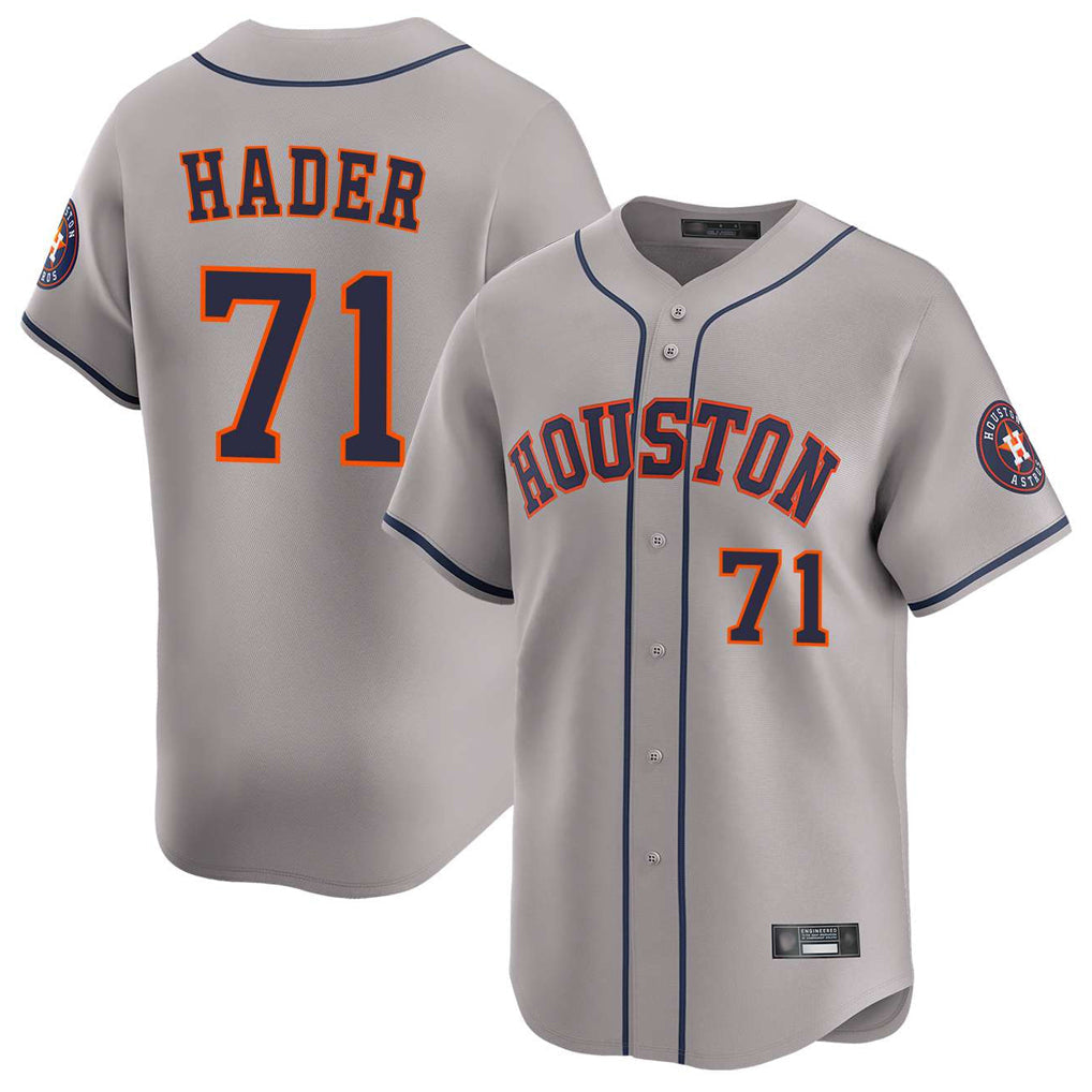 H.Astros #71 Josh Hader Player Gray Home Limited Gdoa Stitched Jerseys