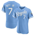 KC.Royals #7 Bobby Witt Jr. Player Light Blue Alt Limited Elite Home Gdoa Stitched Jerseys