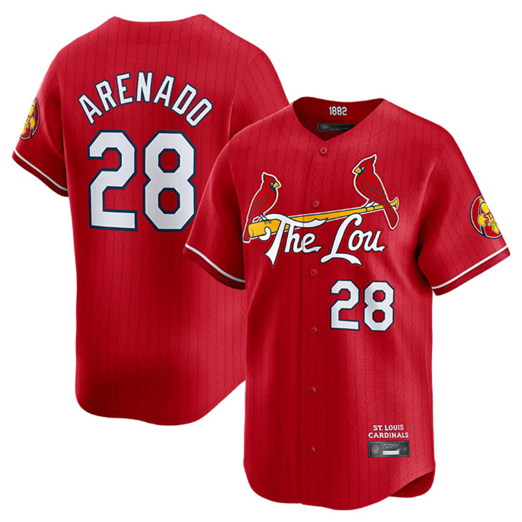 St. Louis Cardinals #28 Nolan Arenado Player Red City Connect Limited Gdoa Stitched Jerseys