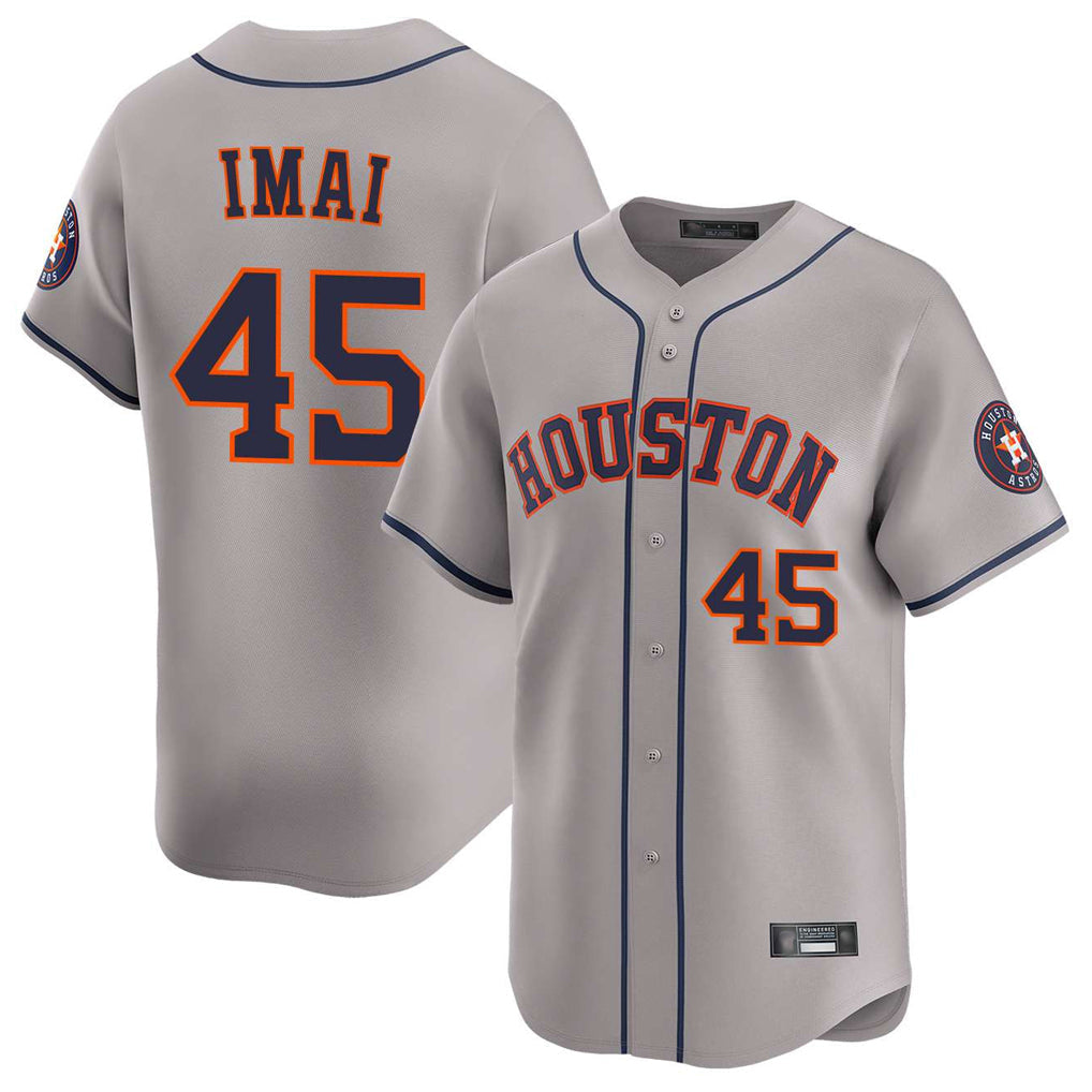 H.Astros #45 Tatsuya Imai Player Gray Home Limited Gdoa Stitched Jerseys