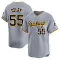 P.Pirates #55 Jason Delay Player Gray Road Home Limited Stitched Jerseys