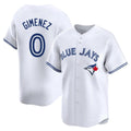 T.Blue Jays #0 Andres Gimenez Player White Home Limited Gdoa Stitched Jerseys
