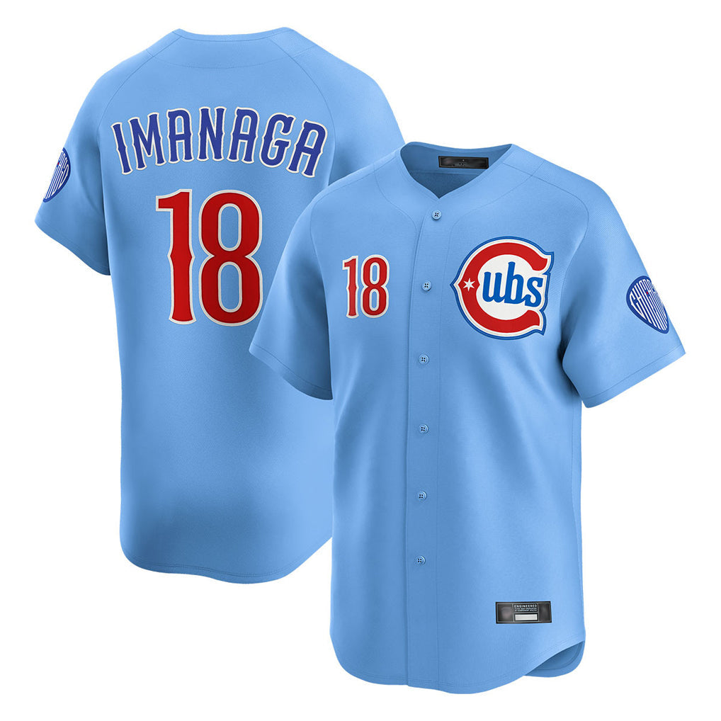 C.Cubs #18 Shota Imanaga Player Light Blue Limited Home Gdoa Stitched Jerseys