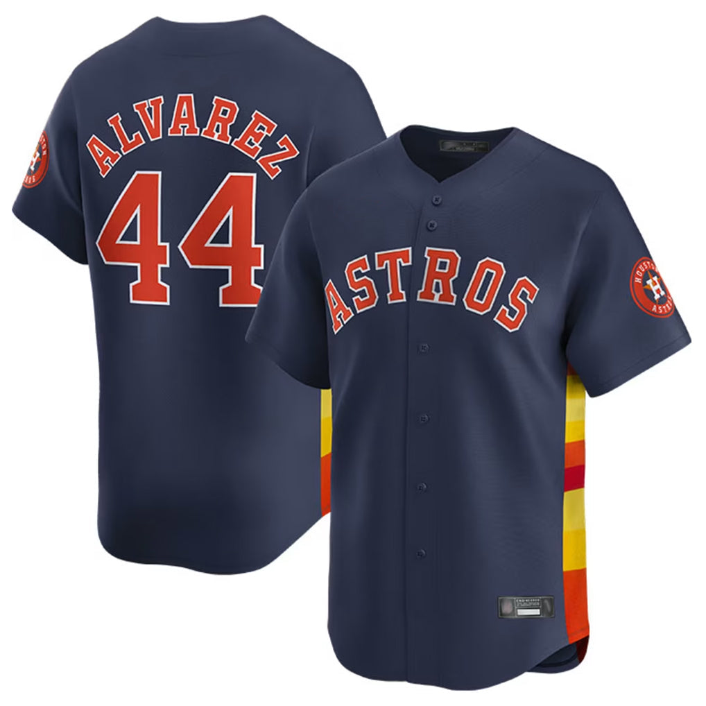 H.Astros #44 Yordan Alvarez Player Navy Home Limited Gdoa Stitched Jerseys