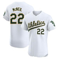 Athletics #22 Jeff McNeil player White Elite Home Stitched Jersey