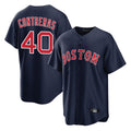 B.Red Sox #40 Willson Contreras Player Navy Home Game Gdoa Stitched Jerseys