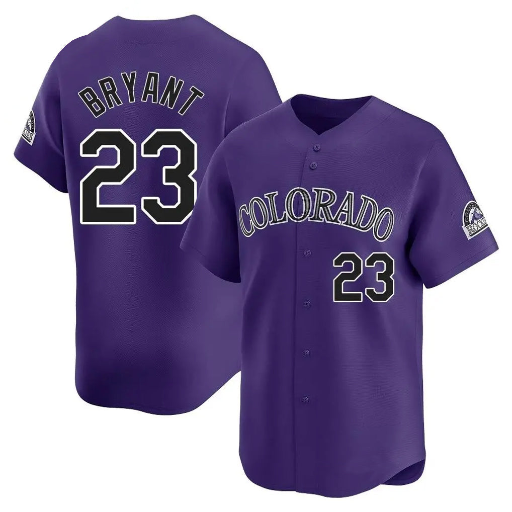 C.Rockies #23 Kris Bryant Player Purple Limited Home Gdoa Stitched Jerseys