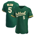 Athletics #5 Jacob Wilson Green Authentic Kelly Alternate Stitched Jersey