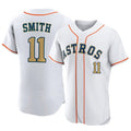 H.Astros #11 Cam Smith Player Gold Collection Limited Elite Home Gdoa Stitched Jerseys