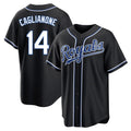 KC.Royals #14 Jac Caglianone Player Black Carbon Fashion Home Game Gdoa Stitched Jerseys