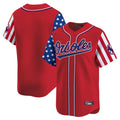 B.Orioles ## Orioles Blank Player Red Independence Day Vapor Premier Limited Home Game Gdoa Stitched Jerseys