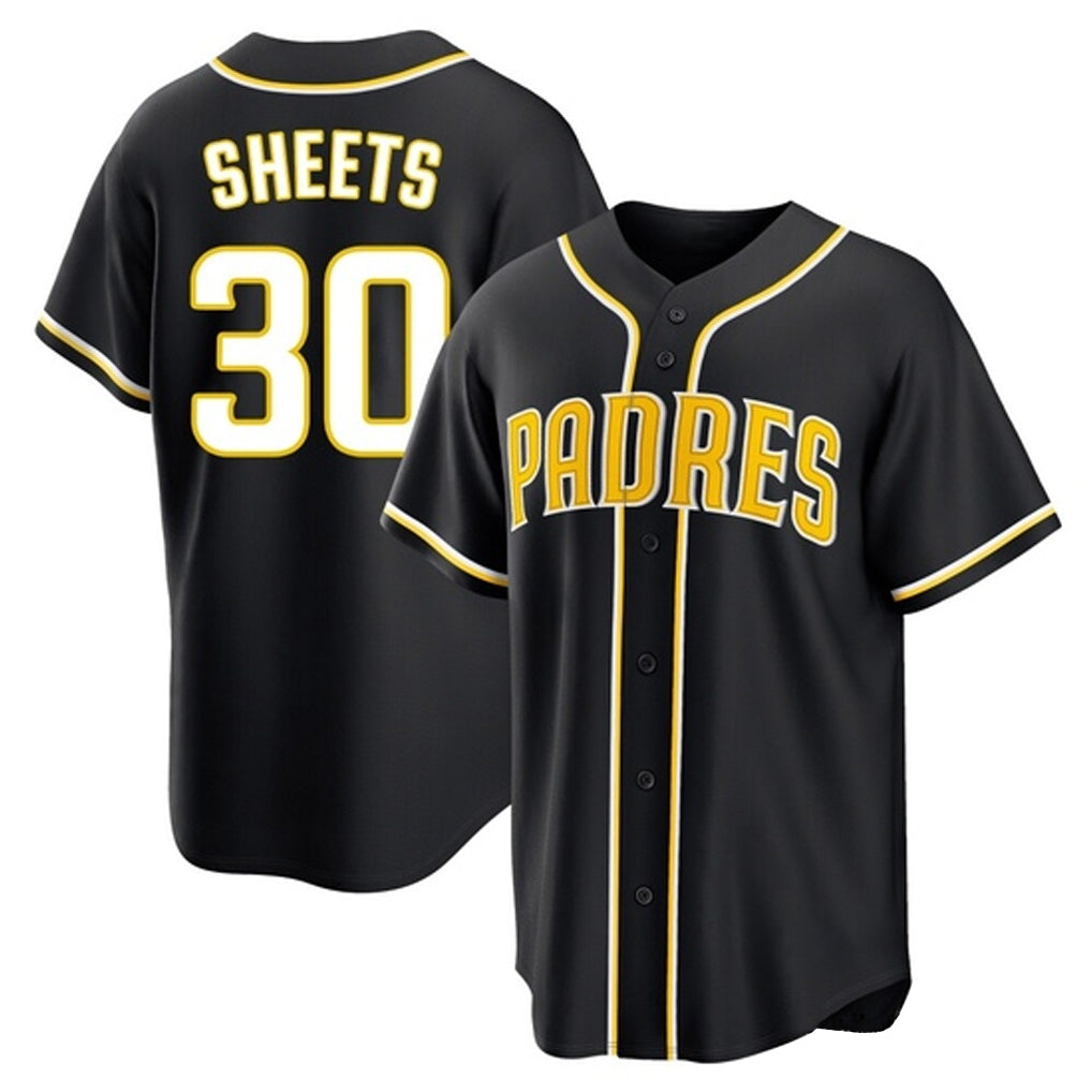 S.Diego Padres #30 Gavin Sheets Player Black 2026 Fashion Home Stitched Jerseys