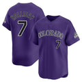 C.Rockies #7 Matt Holliday Player Purple Limited Home Gdoa Stitched Jerseys