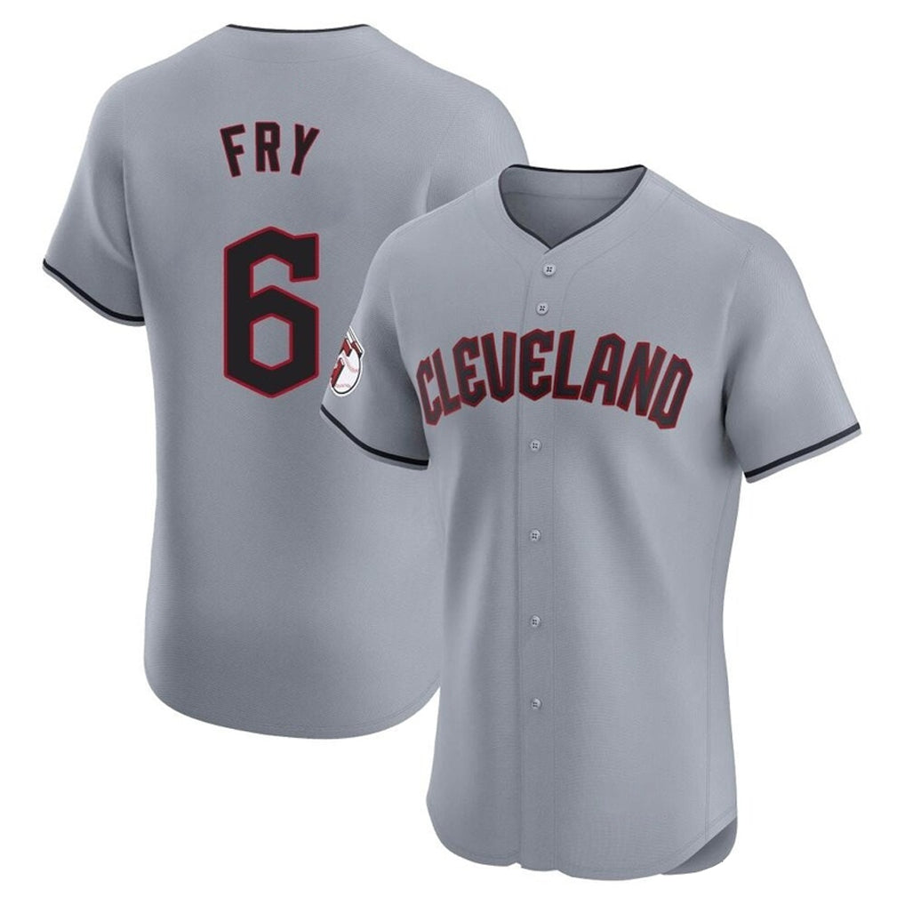 C.Guardians #6 David Fry Player Gray Road Limited Elite Home Gdoa Stitched Jerseys
