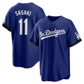 LA.Dodgers #11 Roki Sasaki Player Royal City Connect Home Game Gdoa Stitched Jerseys