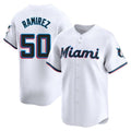 M.Marlins #50 Agustin Ramirez Player White  Home Limited Gdoa Stitched Jerseys