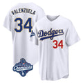 LA.Dodgers #34 Fernando Valenzuela Player Gold White World Series Meet 2026 Collection Stadium Limited Gdoa Stitched Jerseys