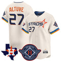 H.Astros #27 Jose Altuve Player Cream City Connect Texas Patch Vapor Premier Limited Home Gdoa Stitched Jerseys