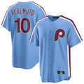 P.Phillies #10 J.T. Realmuto Player Light Blue Home Game Stitched Jerseys