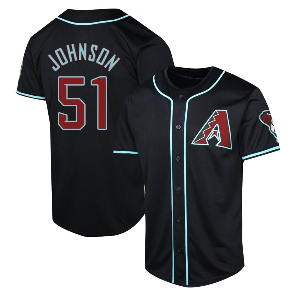 A.Diamondbacks #51 Randy Johnson Player Black Limited Alternate Stitched Jerseys