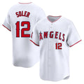 LA.Angels #12 Jorge Soler Player White Limited Home Gdoa Stitched Jerseys