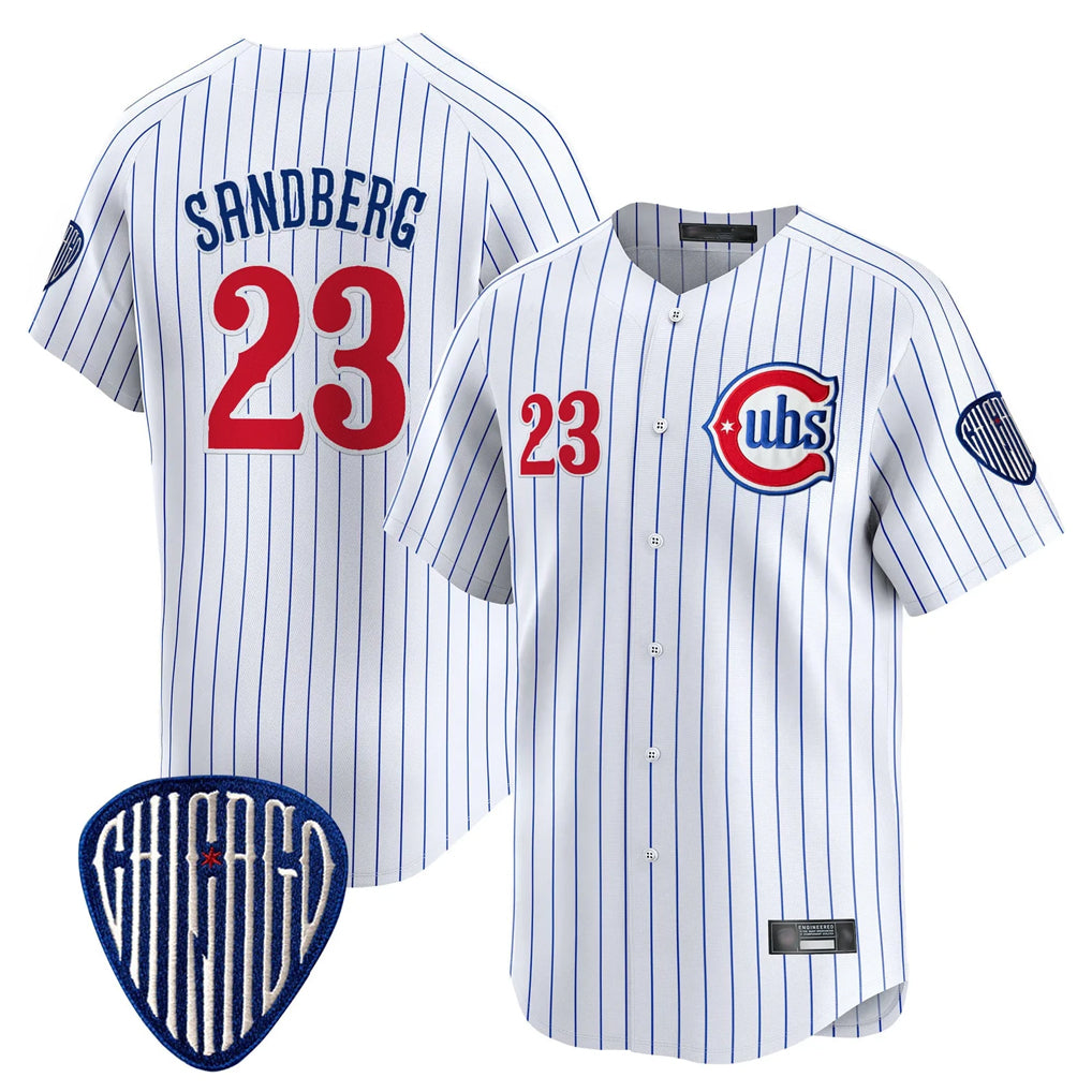 C.Cubs #23 Ryne Sandberg Player White Pinstripe Vapor Premier Limited Home Gdoa Stitched Jerseys