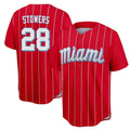M.Marlins #28 Kyle Stowers Player Red City Connect Home Game Gdoa Stitched Jerseys