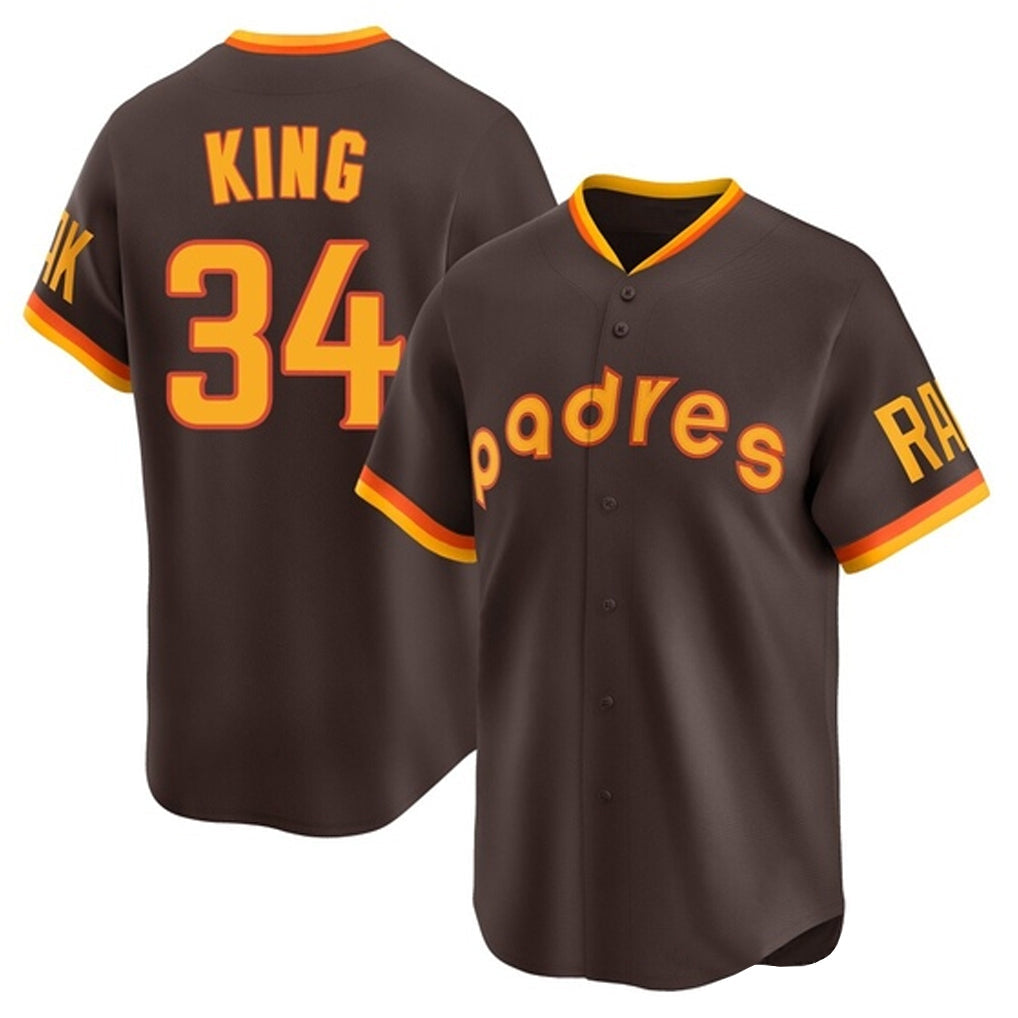 S.Diego Padres #34 Michael King Player Brown Home Cooperstown Collection Replica Game Stitched Jerseys